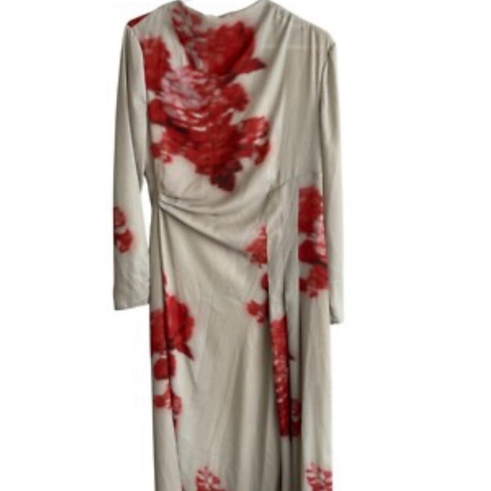 Elegant Red Floral Women's Dress